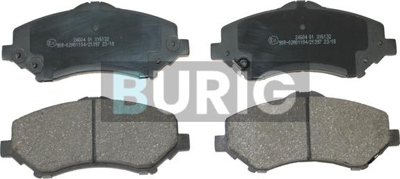 Burig B020507 - Тормозные колодки, дисковые, комплект abcparts.ee