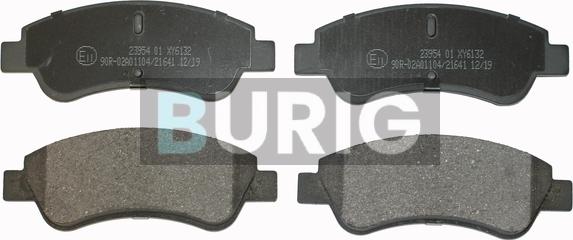 Burig B020016 - Тормозные колодки, дисковые, комплект abcparts.ee