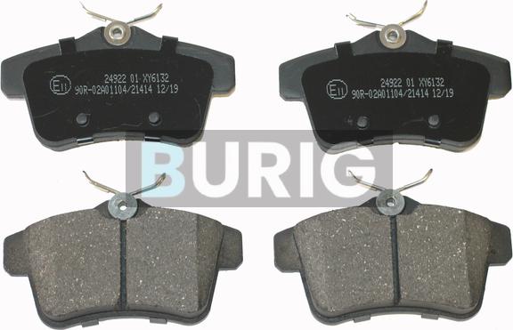 Burig B020084 - Тормозные колодки, дисковые, комплект abcparts.ee