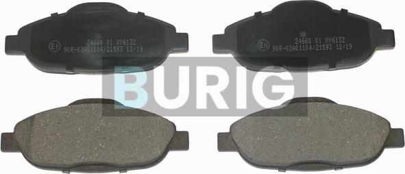 Burig B020037 - Тормозные колодки, дисковые, комплект abcparts.ee