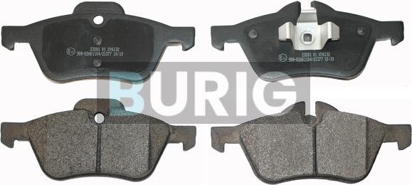 Burig B020110 - Тормозные колодки, дисковые, комплект abcparts.ee