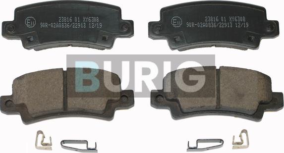 Burig B020122 - Тормозные колодки, дисковые, комплект abcparts.ee