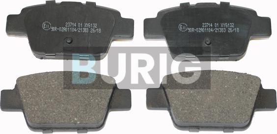 Burig B020170 - Тормозные колодки, дисковые, комплект abcparts.ee
