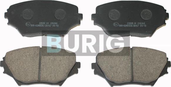 Burig B020360 - Тормозные колодки, дисковые, комплект abcparts.ee