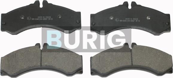 Burig B020361 - Тормозные колодки, дисковые, комплект abcparts.ee