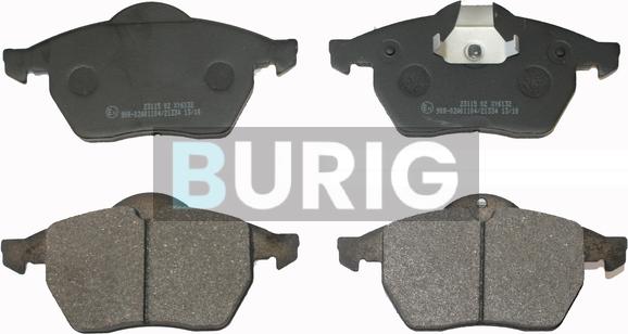 Burig B020362 - Тормозные колодки, дисковые, комплект abcparts.ee