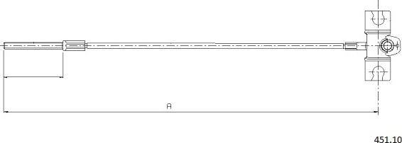 Cabor 451.10 - Тросик, cтояночный тормоз abcparts.ee