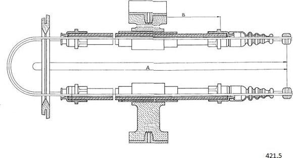 Cabor 421.5 - Тросик, cтояночный тормоз abcparts.ee