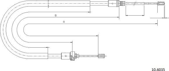 Cabor 10.6035 - Тросик, cтояночный тормоз abcparts.ee