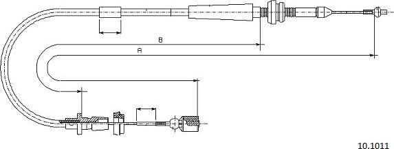 Cabor 10.1011 - Тросик газа abcparts.ee