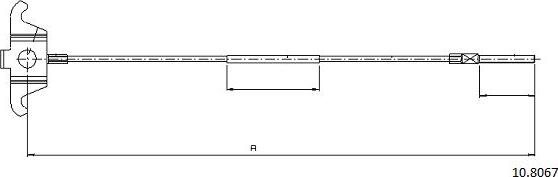 Cabor 10.8067 - Тросик, cтояночный тормоз abcparts.ee