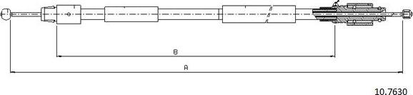 Cabor 10.7630 - Тросик, cтояночный тормоз abcparts.ee