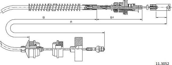 Cabor 11.3052 - Тросик спидометра abcparts.ee