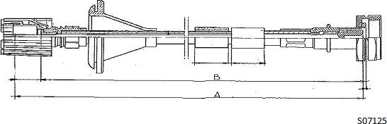 Cabor S07125 - Тросик спидометра abcparts.ee