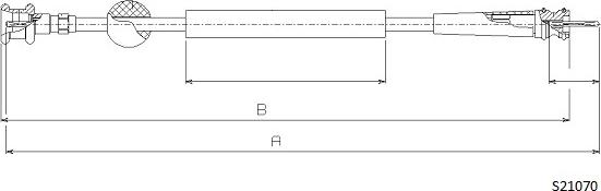 Cabor S21070 - Тросик спидометра abcparts.ee