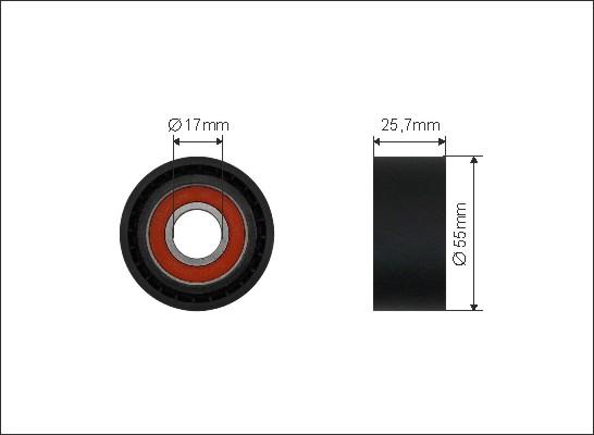 Caffaro 500415 - Ролик, поликлиновый ремень abcparts.ee