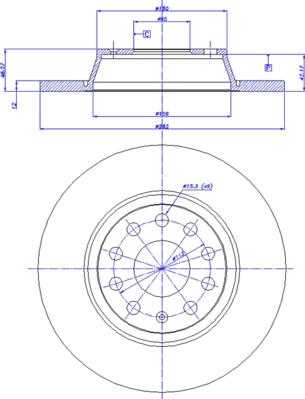 CAR 142.1024 - Тормозной диск abcparts.ee