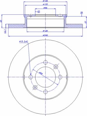Motaquip LVBD309Z - Тормозной диск abcparts.ee