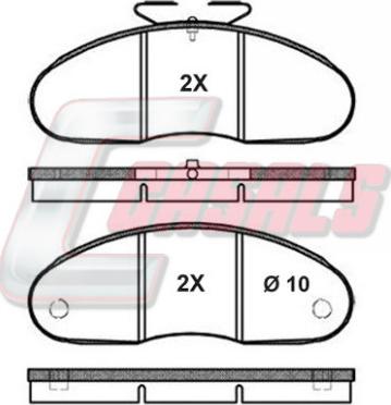 Casals BKM627 - Тормозные колодки, дисковые, комплект abcparts.ee