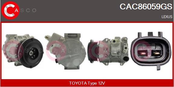 Casco CAC86059GS - Компрессор кондиционера abcparts.ee
