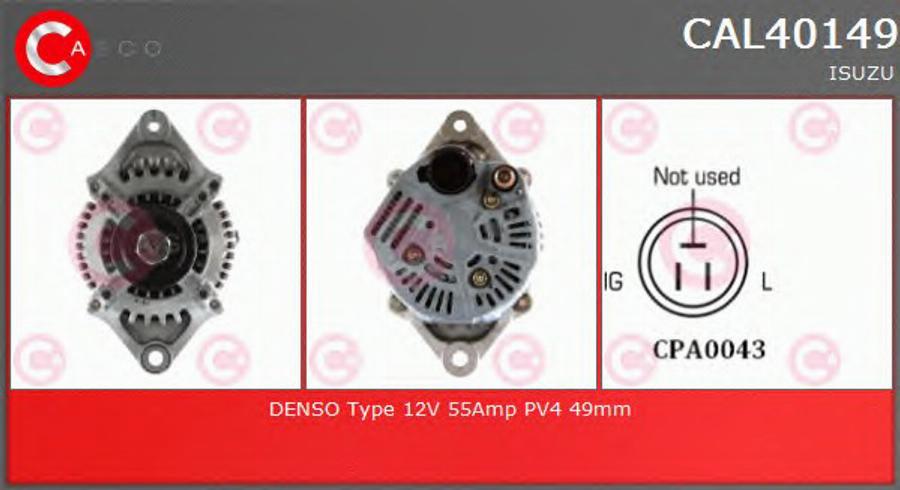 Casco CAL40149 - Генератор abcparts.ee