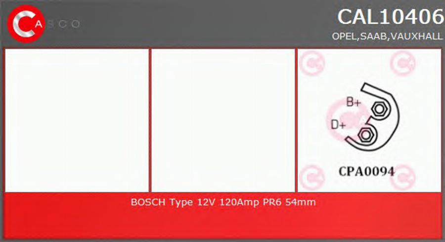 Casco CAL10406 - Генератор abcparts.ee
