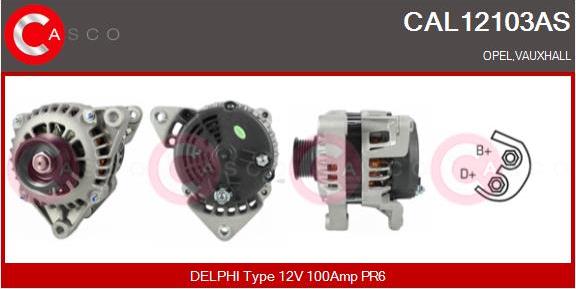 Casco CAL12103AS - Генератор abcparts.ee