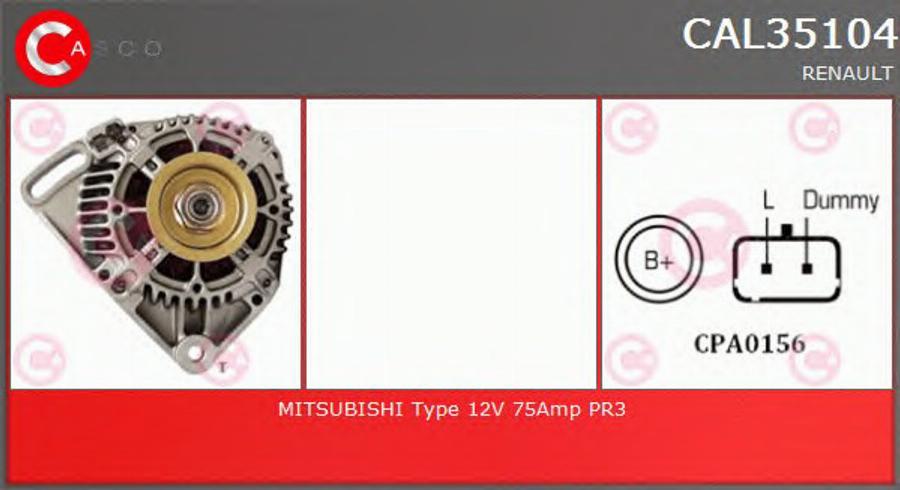 Casco CAL35104 - Генератор abcparts.ee