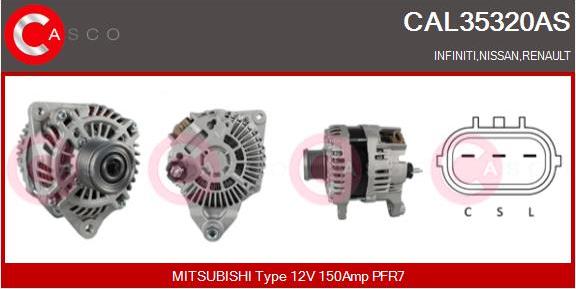 Casco CAL35320AS - Генератор abcparts.ee