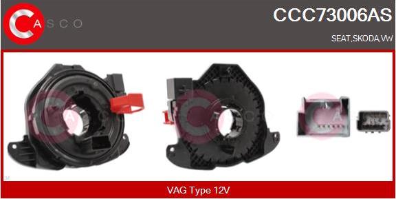 Casco CCC73006AS - Витая пружина, подушка безопасности abcparts.ee
