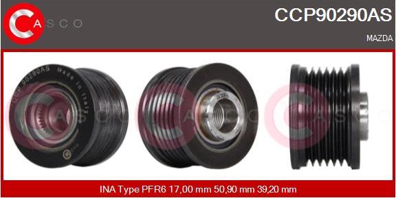 Casco CCP90290AS - Шкив генератора, муфта abcparts.ee