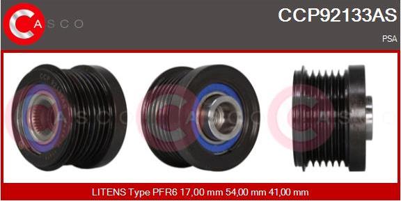 Casco CCP92133AS - Шкив генератора, муфта abcparts.ee