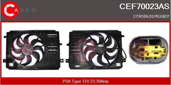 Casco CEF70023AS - Электродвигатель, вентилятор радиатора abcparts.ee