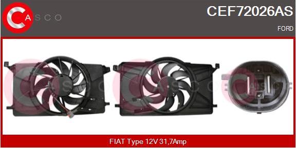 Casco CEF72026AS - Электродвигатель, вентилятор радиатора abcparts.ee