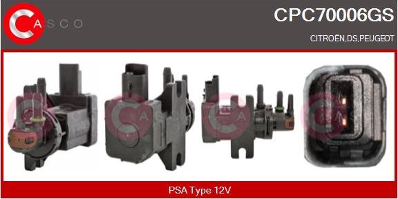 Casco CPC70006GS - Преобразователь давления ОГ, EGR abcparts.ee
