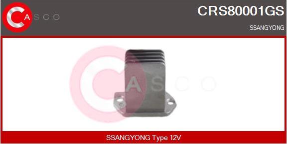 Casco CRS80001GS - Сопротивление, реле, вентилятор салона abcparts.ee