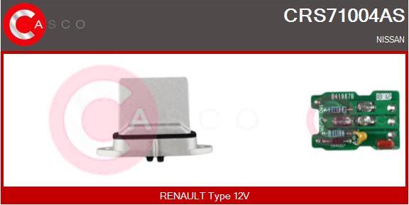 Casco CRS71004AS - Сопротивление, реле, вентилятор салона abcparts.ee