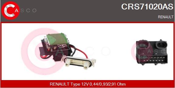 Casco CRS71020AS - Сопротивление, реле, вентилятор салона abcparts.ee
