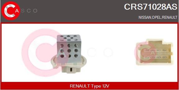 Casco CRS71028AS - Сопротивление, реле, вентилятор салона abcparts.ee