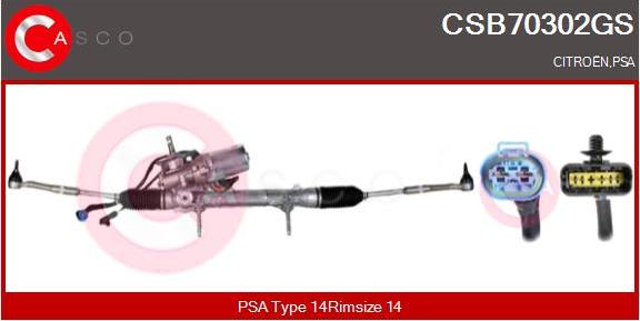 Casco CSB70302GS - Рулевой механизм, рейка abcparts.ee