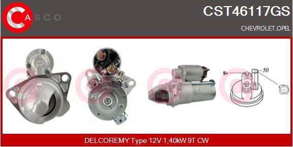 Casco CST46117GS - Стартер abcparts.ee
