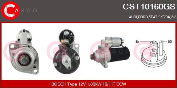 Casco CST10160GS - Стартер abcparts.ee