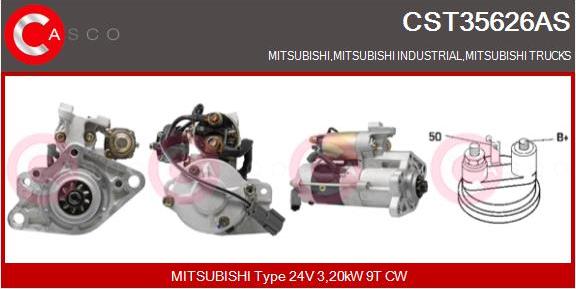 Casco CST35626AS - Стартер abcparts.ee