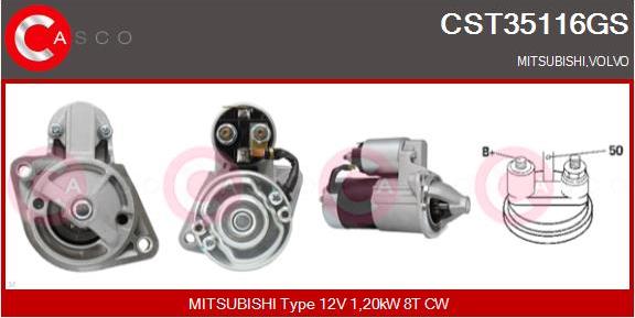 Casco CST35116GS - Стартер abcparts.ee