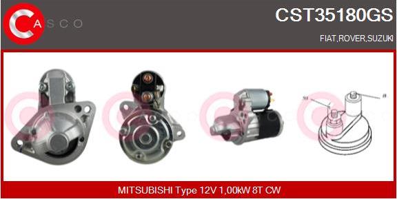 Casco CST35180GS - Стартер abcparts.ee