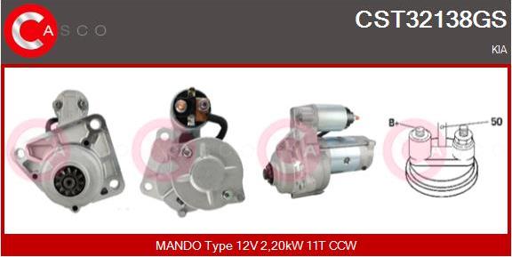 Casco CST32138GS - Стартер abcparts.ee