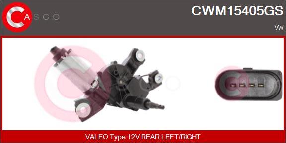 Casco CWM15405GS - Двигатель стеклоочистителя abcparts.ee