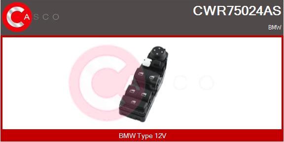 Casco CWR75024AS - Выключатель, стеклоподъемник abcparts.ee