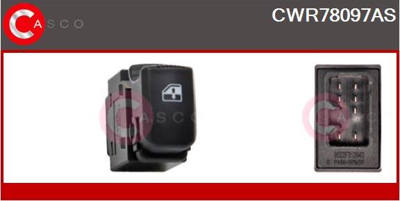 Casco CWR78097AS - Выключатель, стеклоподъемник abcparts.ee