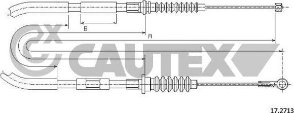 Cautex 761578 - Тросик, cтояночный тормоз abcparts.ee